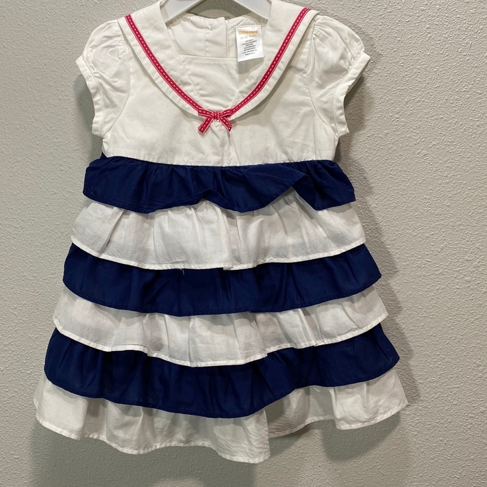 Gymboree nautical‎ ruffled layered dress